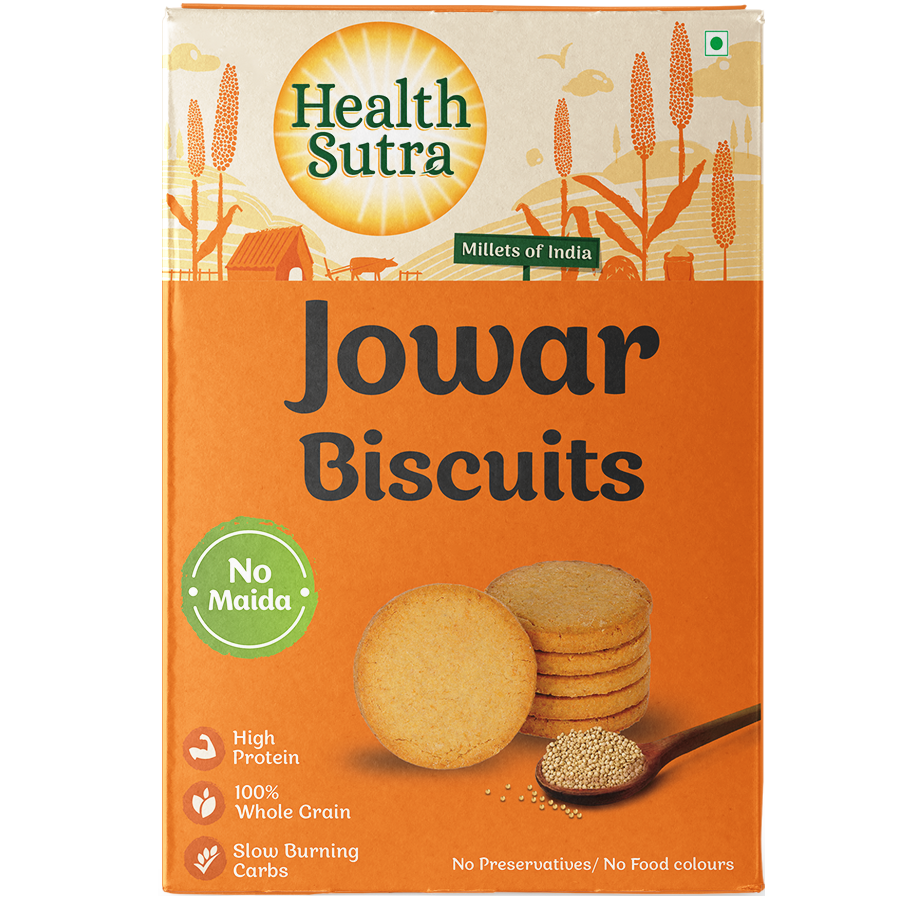 Show details for Health Sutra Jowar Biscuits - 100 GM Picture of Health Sutra Jowar Biscuits - 100 GM