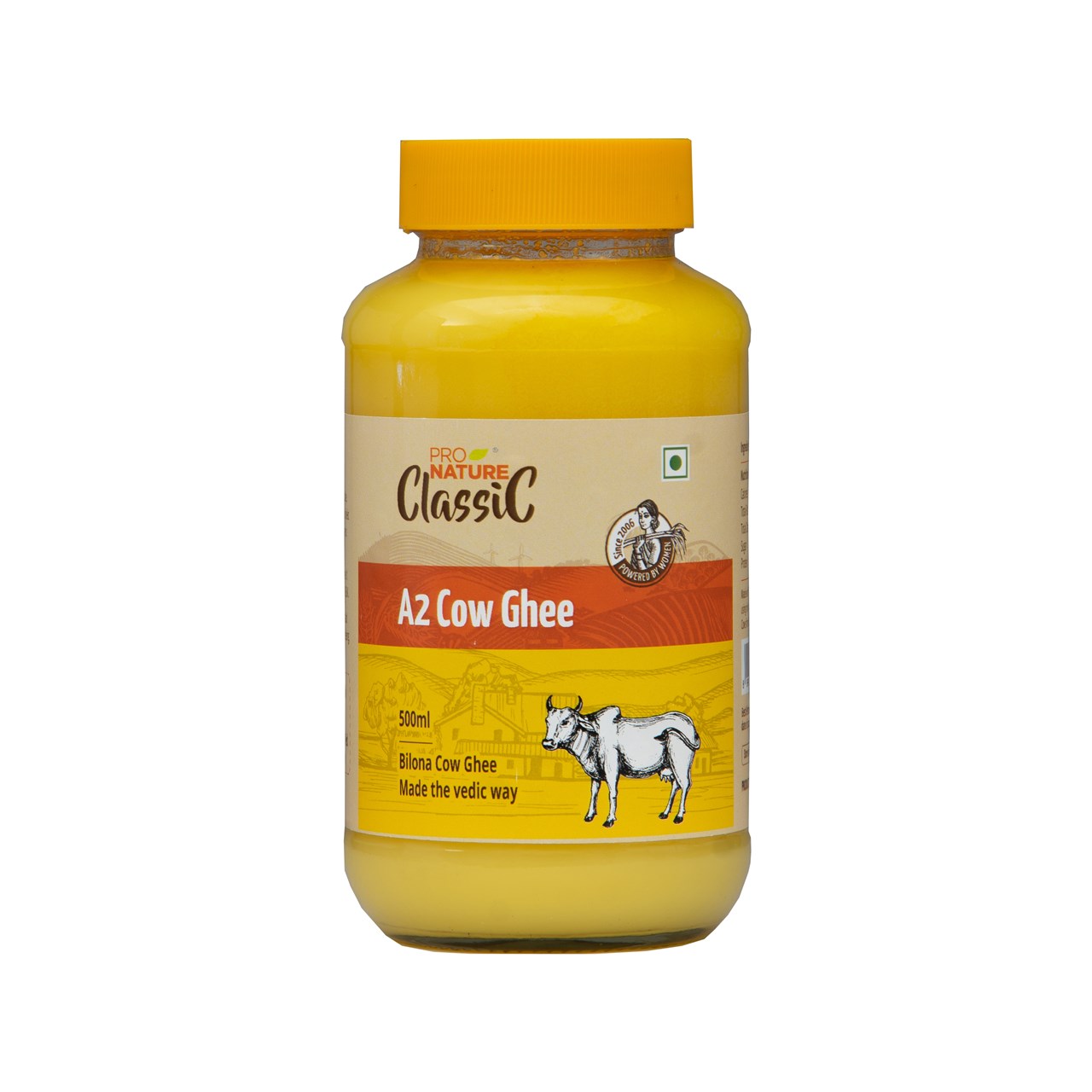 Picture of Pro Nature 100% Organic Cow Ghee (A-2) 500 ml (Glass Jar)