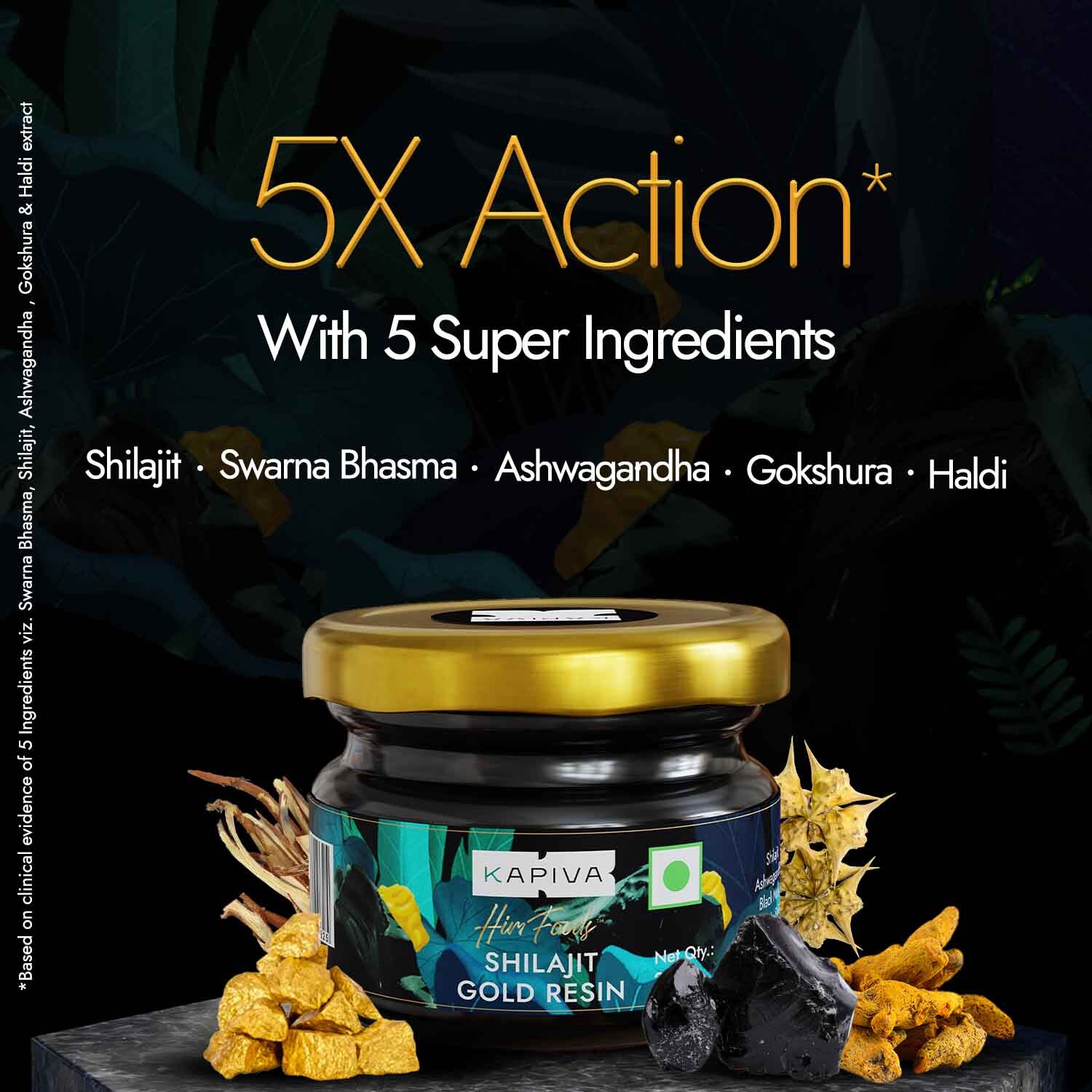 Show details for Kapiva Ayurveda Shilajit Gold Resin - 20g Picture of Kapiva Ayurveda Shilajit Gold Resin - 20g