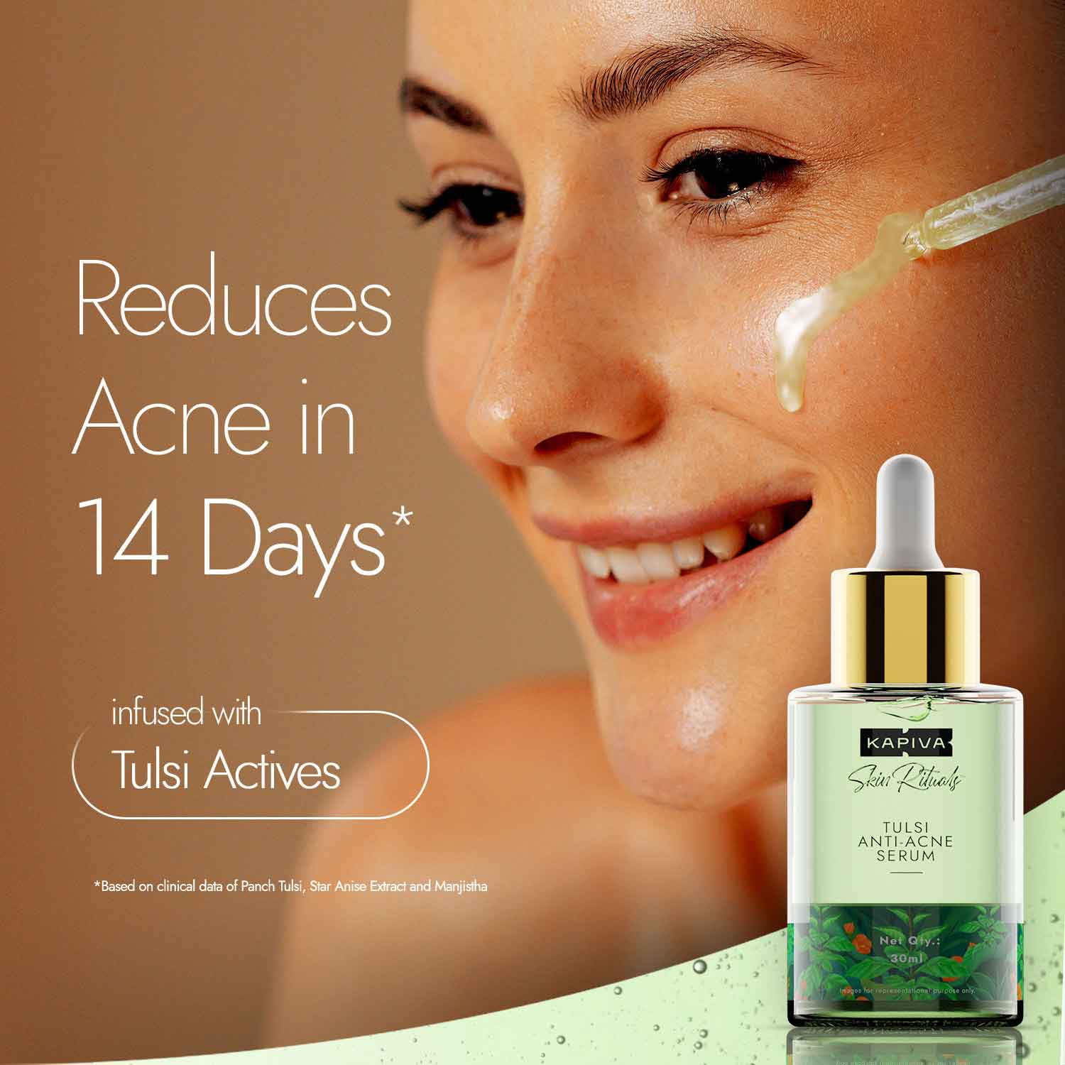 Show details for Kapiva Ayurveda Tulsi Anti-Acne Serum - 30ml Picture of Kapiva Ayurveda Tulsi Anti-Acne Serum - 30ml