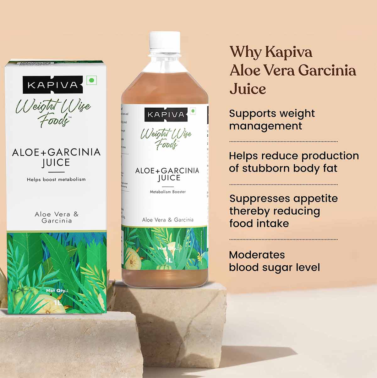 Show details for Kapiva Ayurveda Aloe Garcinia Juice - 1 Month Pack Picture of Kapiva Ayurveda Aloe Garcinia Juice - 1 Month Pack