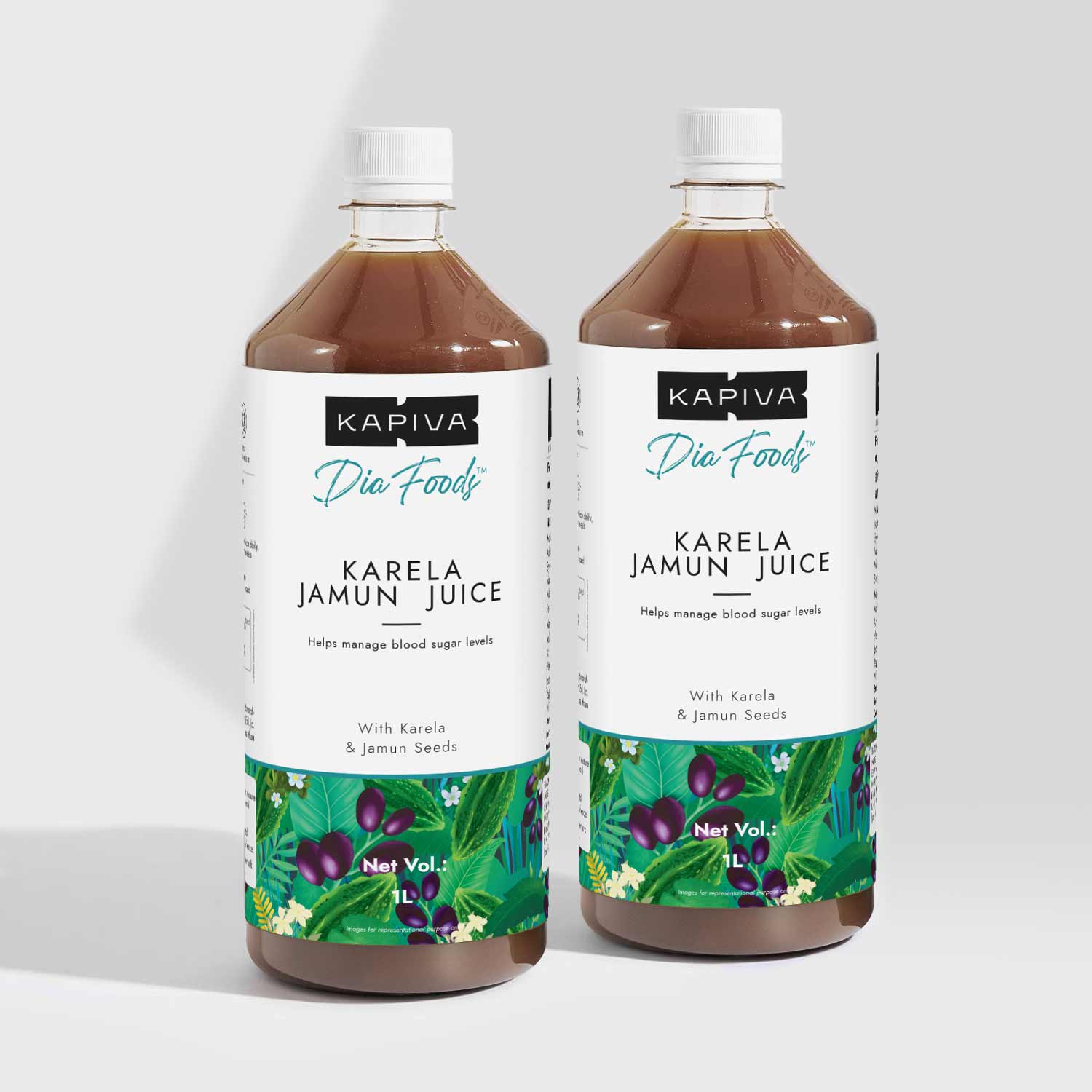 Picture of Kapiva Ayurveda Karela Jamun Juice - 1 Month Pack - 1L+1L