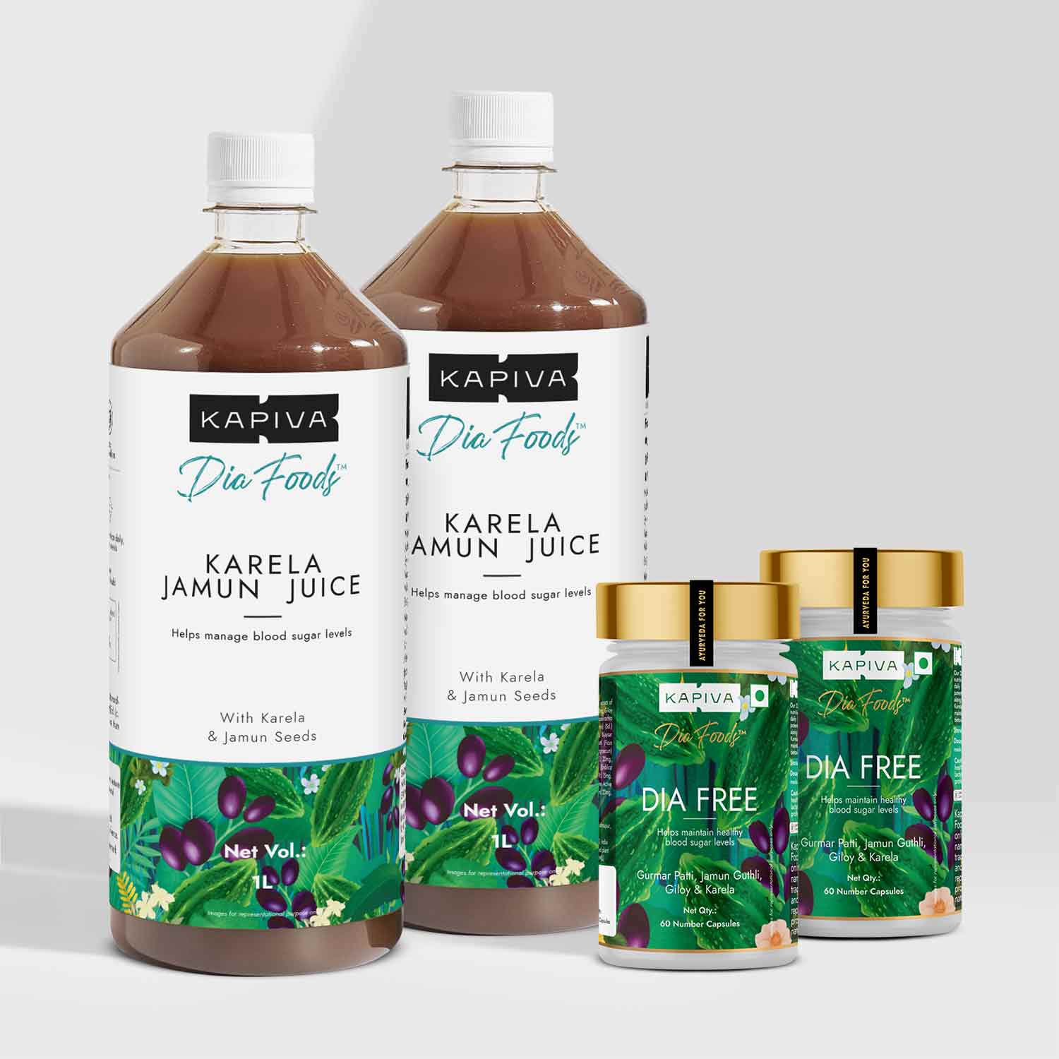 Show details for Kapiva Ayurveda Karela Jamun - Diabetes Care Pack of 2 Picture of Kapiva Ayurveda Karela Jamun - Diabetes Care Pack of 2