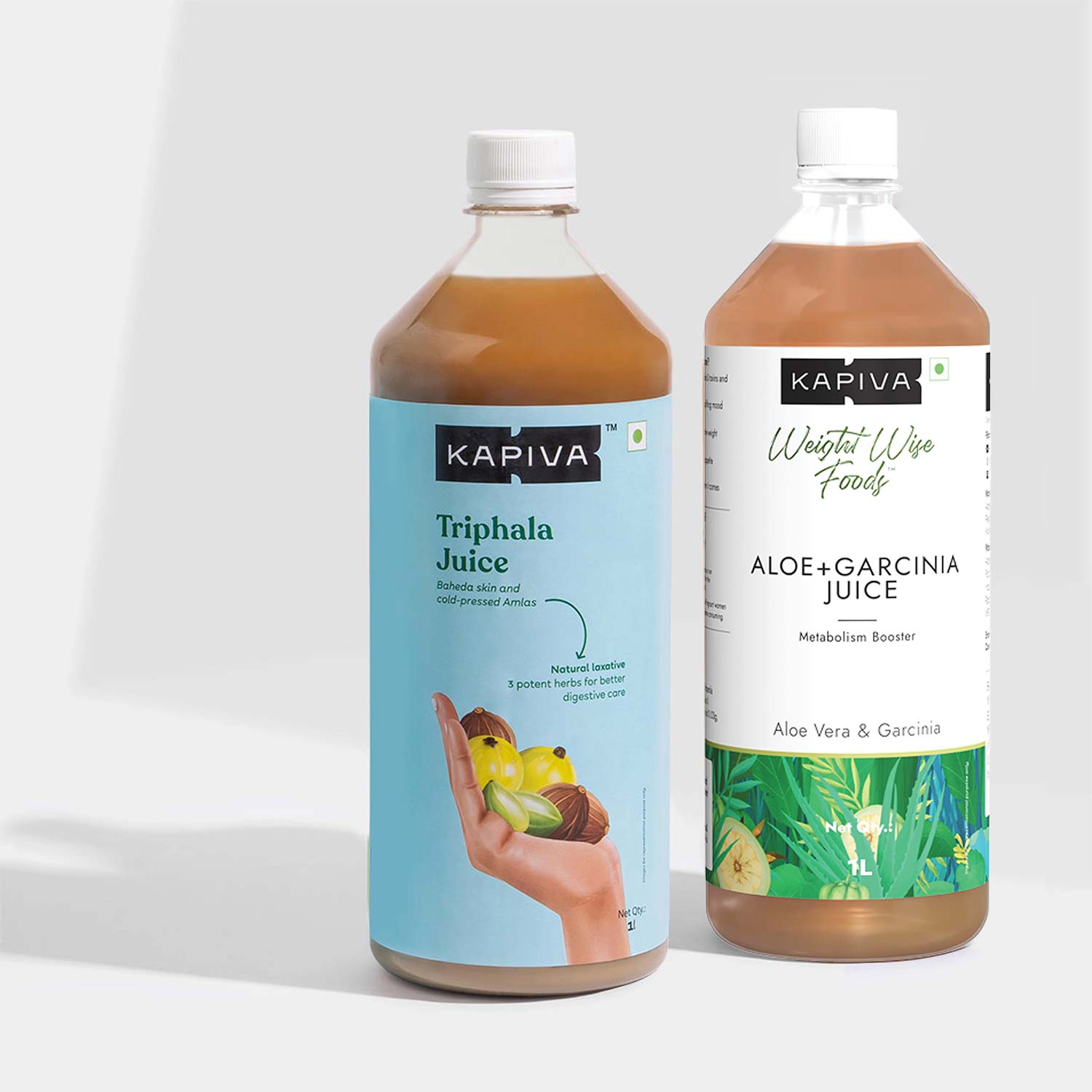 Show details for Kapiva Ayurveda Aloe Garcinia Juice 1L & Triphala Juice 1L - Weight Wellness Combo  Picture of Kapiva Ayurveda Aloe Garcinia Juice 1L & Triphala Juice 1L - Weight Wellness Combo