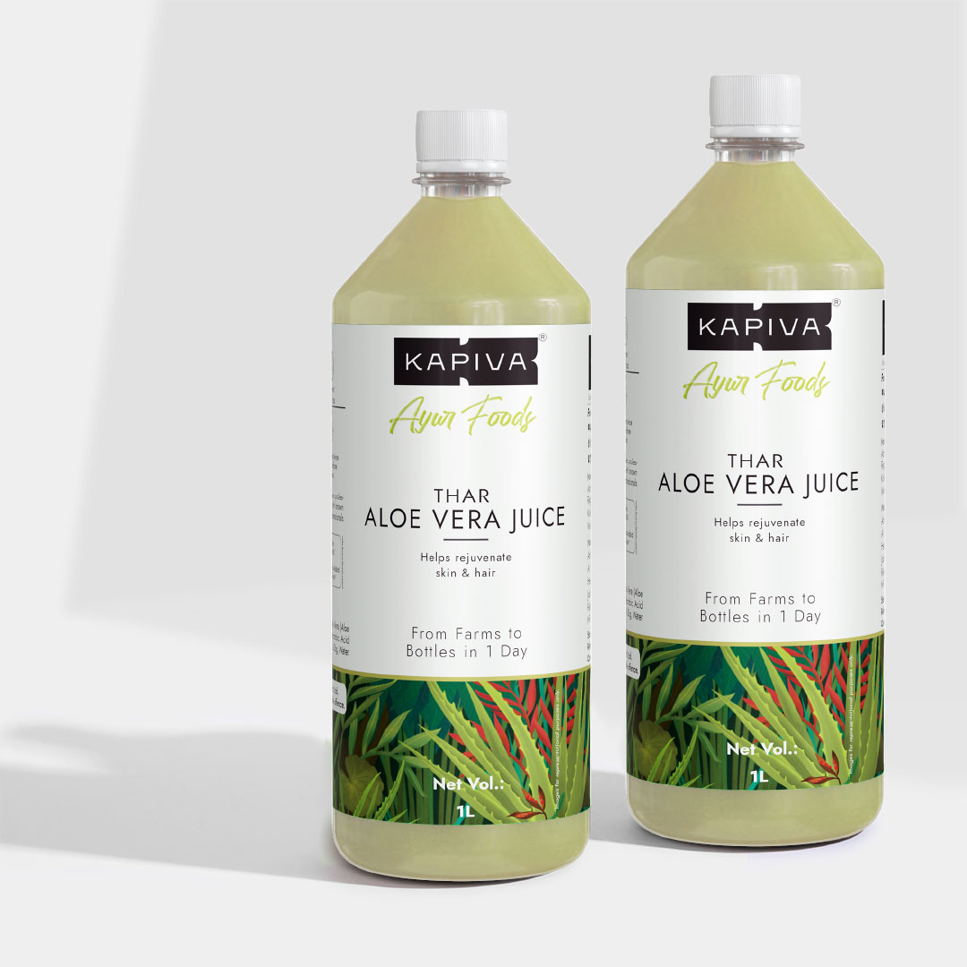 Picture of Kapiva Ayurveda Aloe Vera Power Combo - Aloe Vera Juice 1 L (Pack of 2)
