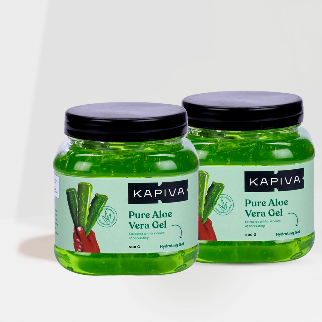 Show details for Kapiva Ayurveda Aloe Vera Skin Gel Power Combo (Pack of 2) - 500 g Picture of Kapiva Ayurveda Aloe Vera Skin Gel Power Combo (Pack of 2) - 500 g