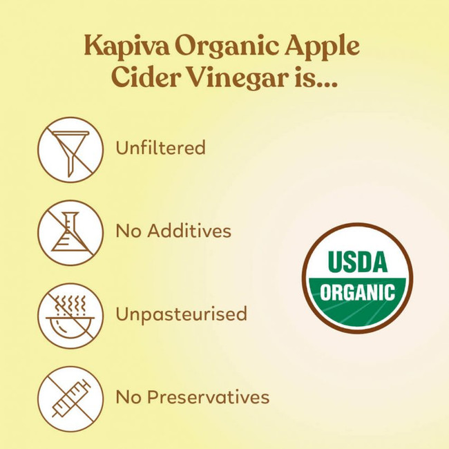 Picture of Kapiva Ayurveda Organic Apple Cider Vinegar 500 ml Power Combo (Pack of 2)