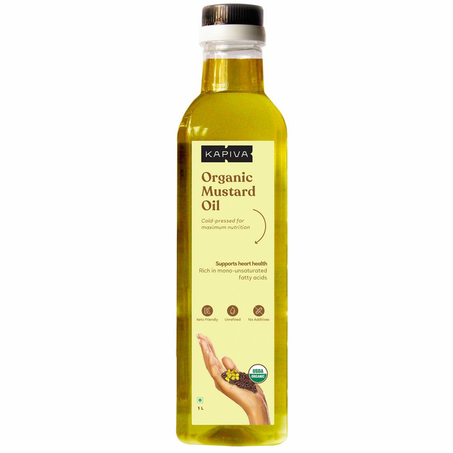 Picture of Kapiva Ayurveda Organic Mustard Oil 1L - Pack of 2