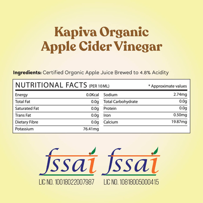 Picture of Kapiva Ayurveda Organic Apple Cider Vinegar 500 ml Power Combo (Pack of 2)
