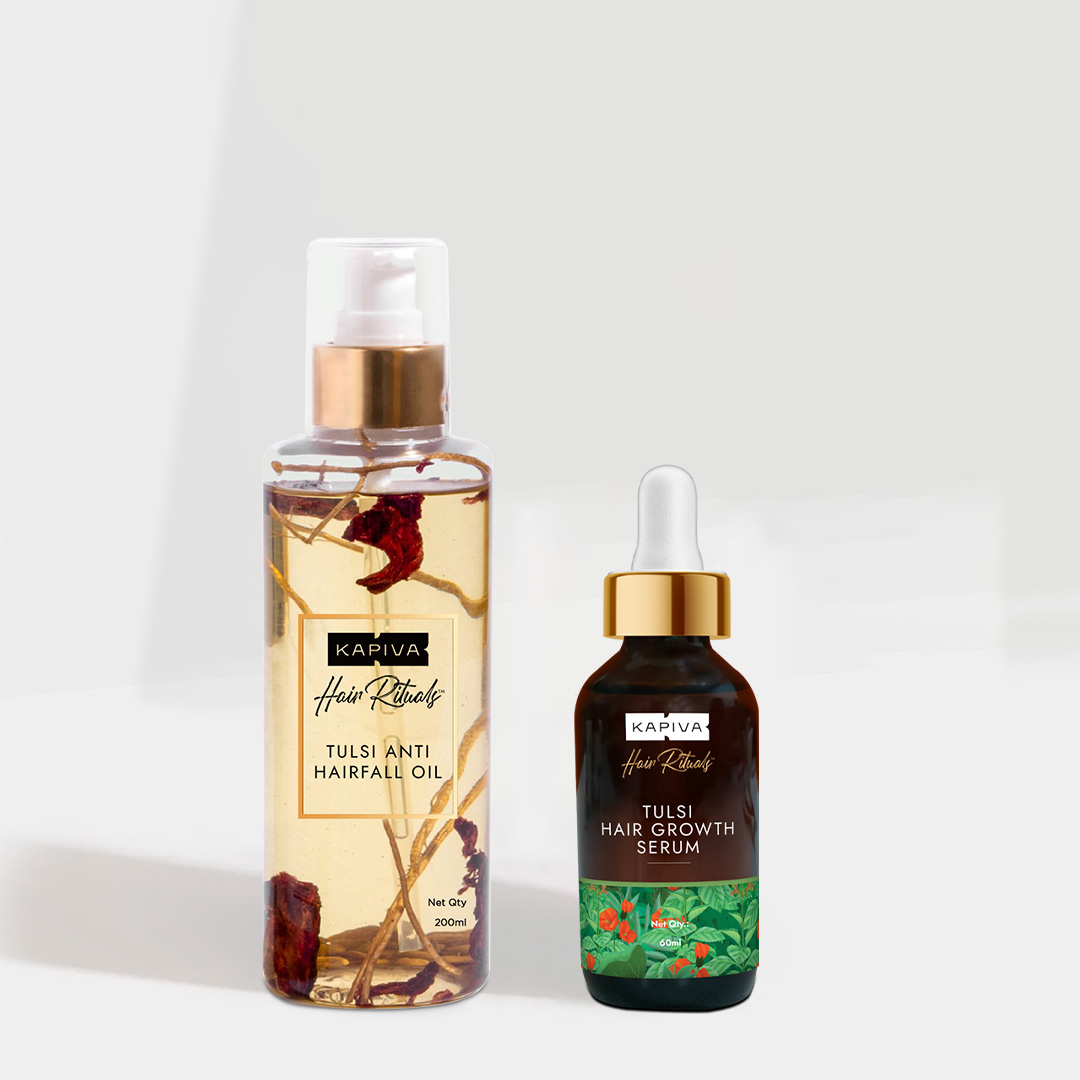 Show details for Kapiva Ayurveda Ultimate Hair Regime - Tulsi Hair Oil & Hair Growth Serum Picture of Kapiva Ayurveda Ultimate Hair Regime - Tulsi Hair Oil & Hair Growth Serum