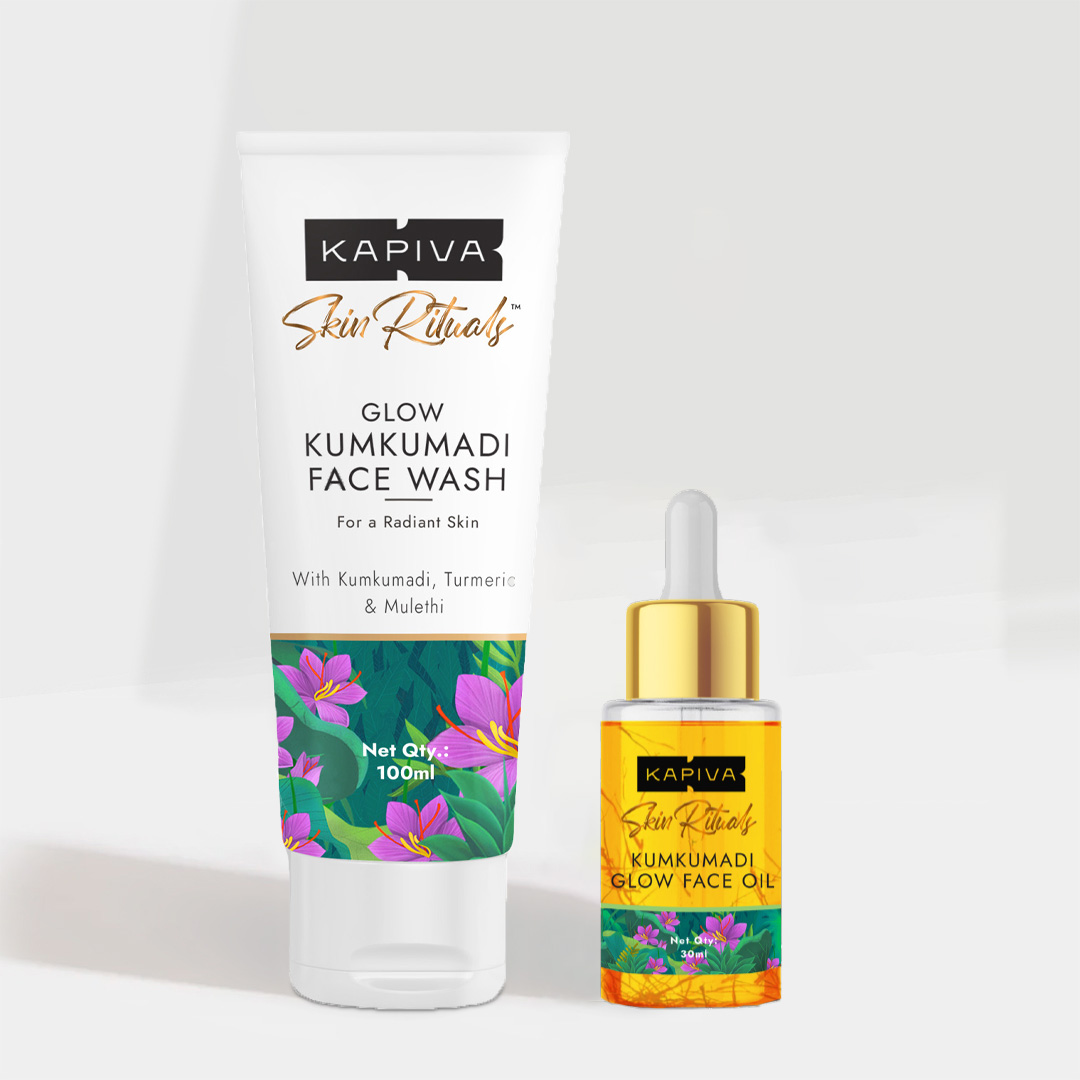 Show details for Kapiva Ayurveda Glow Regime - Kumkumadi Face Wash & Face Oil - 100ml+30ml Picture of Kapiva Ayurveda Glow Regime - Kumkumadi Face Wash & Face Oil - 100ml+30ml