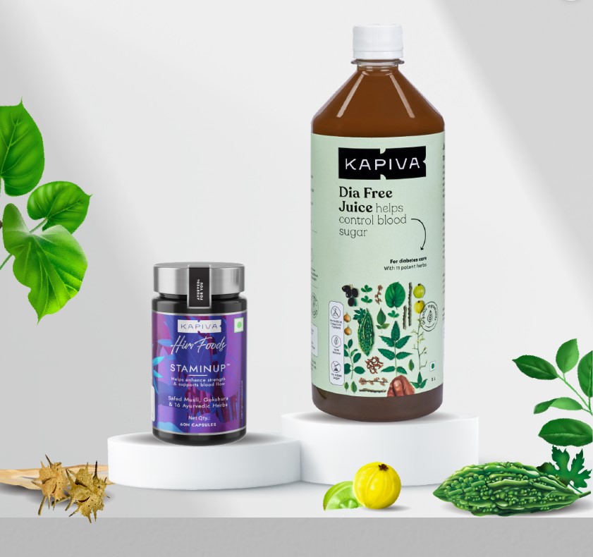 Show details for Kapiva Ayurveda HimFoods StaminUP Caps & Dia Free Juice Combo Picture of Kapiva Ayurveda HimFoods StaminUP Caps & Dia Free Juice Combo