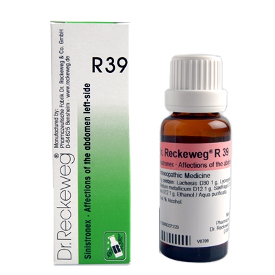 Show details for Dr. Reckeweg R39 22ml Affections of the abdomen-left side Picture of Dr. Reckeweg R39 22ml Affections of the abdomen-left side