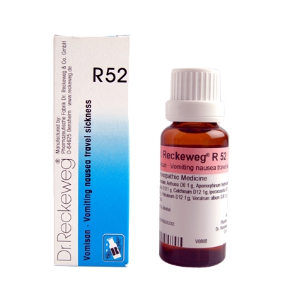 Show details for Dr. Reckeweg R52 22ml Vomiting, Nausea and Travel Sickness Picture of Dr. Reckeweg R52 22ml Vomiting, Nausea and Travel Sickness
