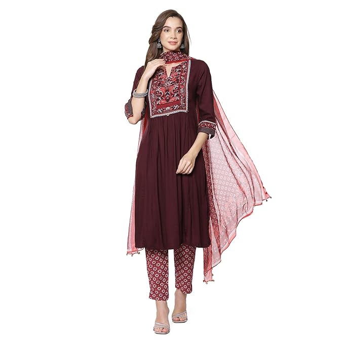 Picture of BIBA Women's Cotton Salwar Suit Set