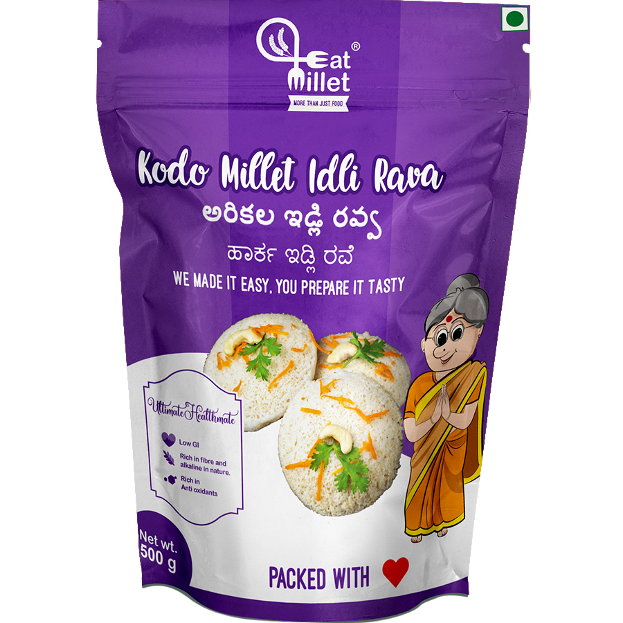 Show details for Eat Millet Kodo Millet Idli Rava - 500 grams  Picture of Eat Millet Kodo Millet Idli Rava - 500 grams