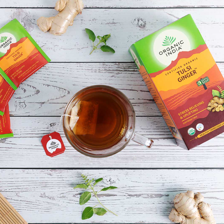 Picture of Organic India Tulsi Ginger 25 Teabags  