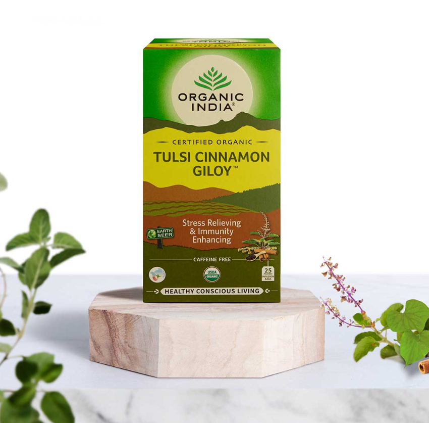 Picture of Organic India Tulsi Cinnamon Giloy 25 IB
