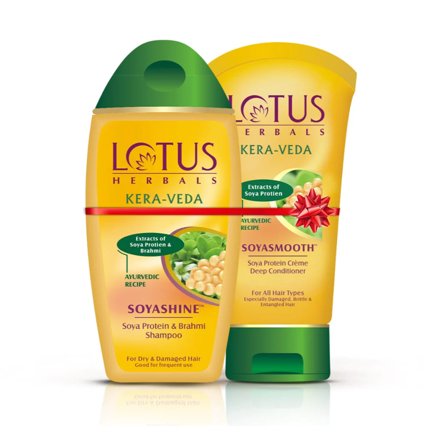Show details for Lotus Herbals Kera-Veda Soyashine Shampoo & Soyasmooth Conditioner Picture of Lotus Herbals Kera-Veda Soyashine Shampoo & Soyasmooth Conditioner