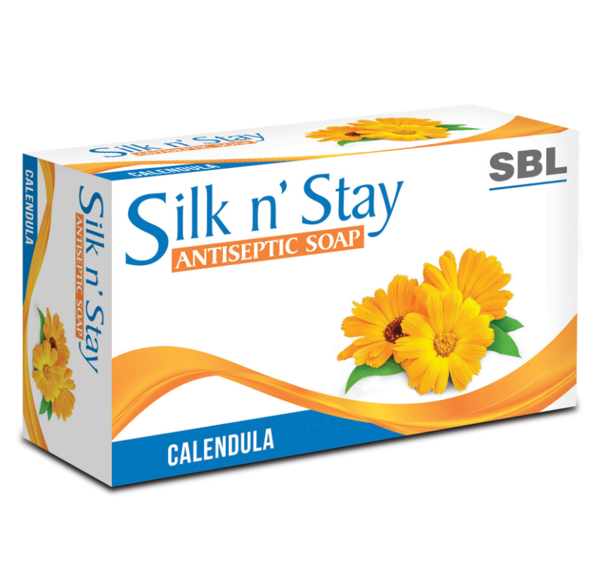 Show details for SBL Homeopathy Silk N Stay Antiseptic Calendula Soap - 75 GM Picture of SBL Homeopathy Silk N Stay Antiseptic Calendula Soap - 75 GM