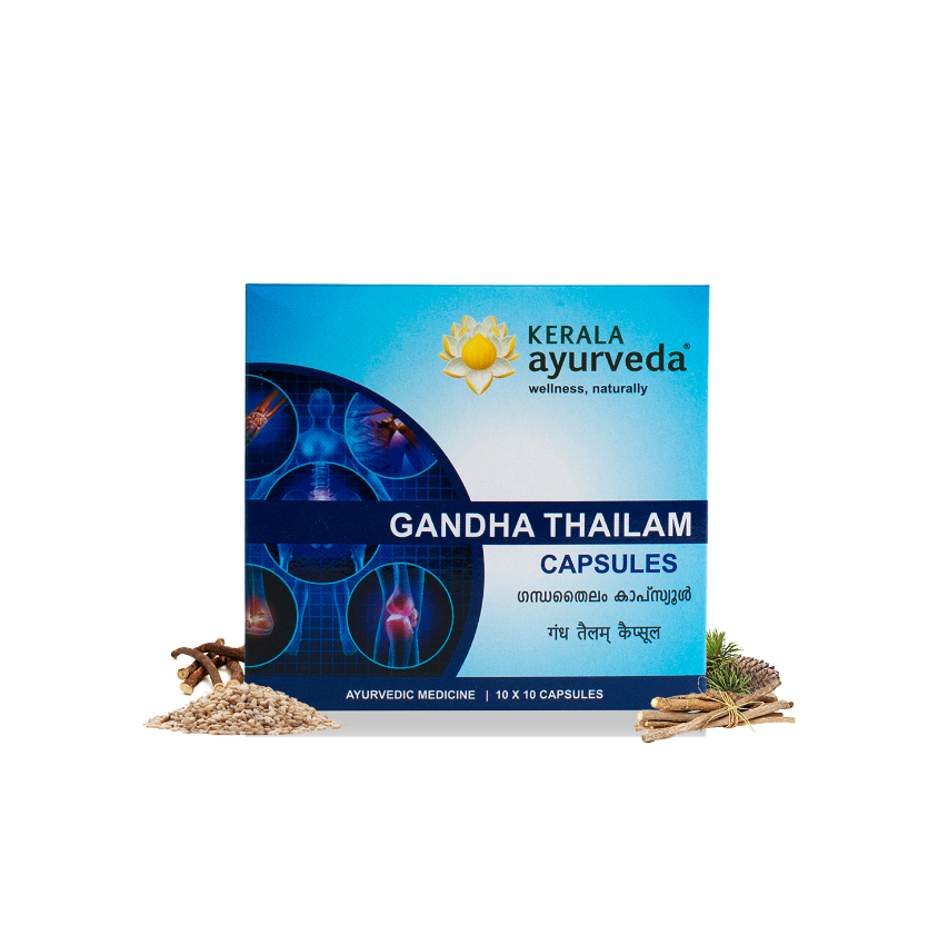 Show details for Kerala Ayurveda Gandha Thailam Capsules 100 Nos Picture of Kerala Ayurveda Gandha Thailam Capsules 100 Nos