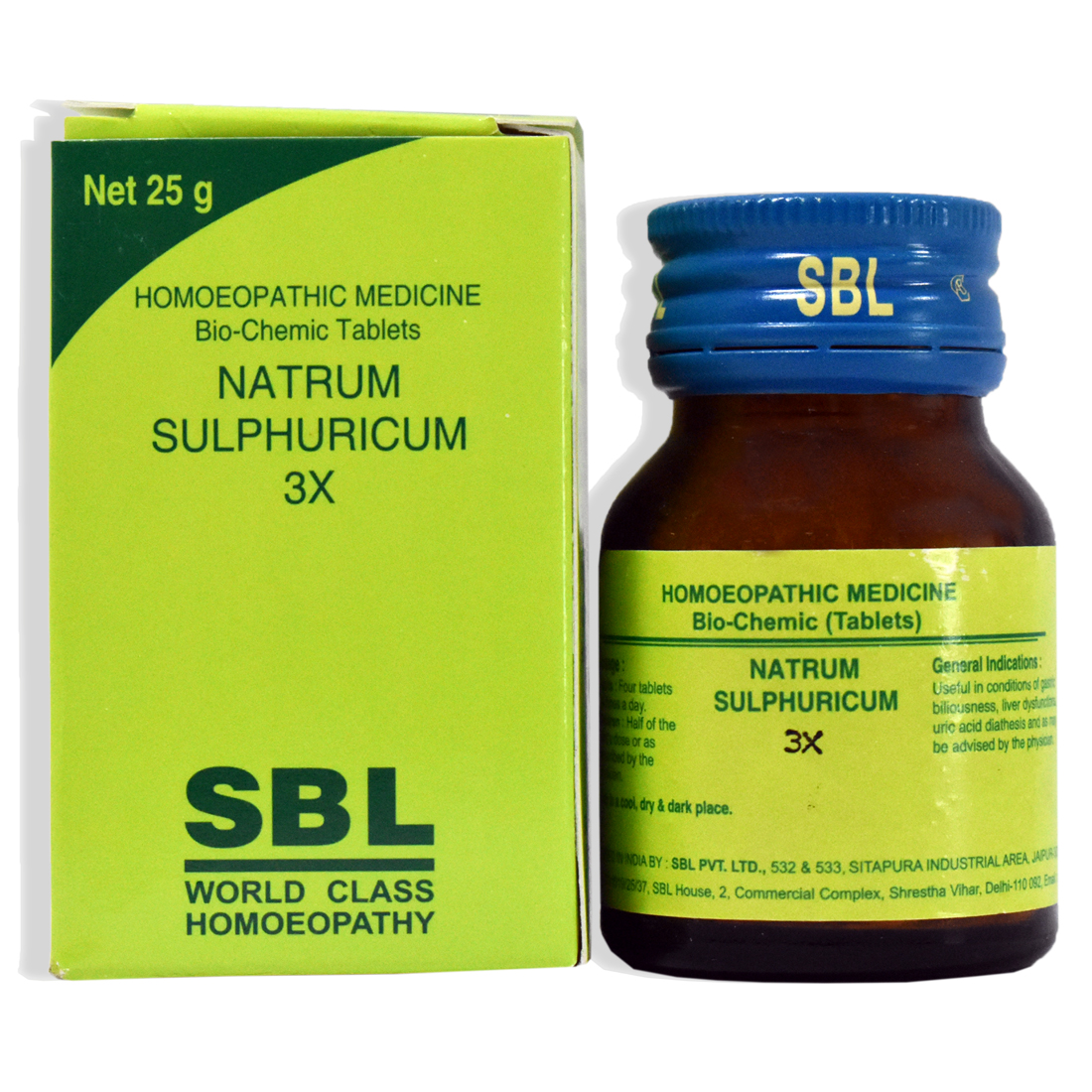 Picture of SBL Homeopathy Natrum Sulphuricum Biochemic Tablets