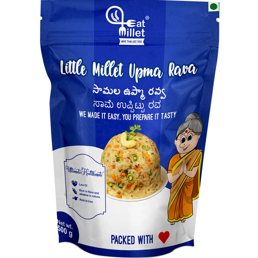 Show details for Eat Millet Little Millet Upma Rava - 500 grams  Picture of Eat Millet Little Millet Upma Rava - 500 grams
