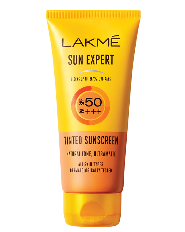 Show details for Lakme Sun Expert Tinted Sunscreen 50 SPF - 50 GM Picture of Lakme Sun Expert Tinted Sunscreen 50 SPF - 50 GM