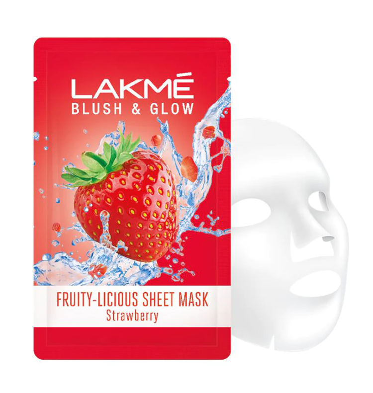 Show details for Lakme Blush And Glow Strawberry Sheet Mask - 20 ML Picture of Lakme Blush And Glow Strawberry Sheet Mask - 20 ML