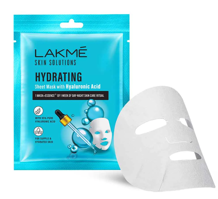Show details for Lakme Solutions Sheet Mask Hydrating with Hyaluronic Acid - 25 ML Picture of Lakme Solutions Sheet Mask Hydrating with Hyaluronic Acid - 25 ML