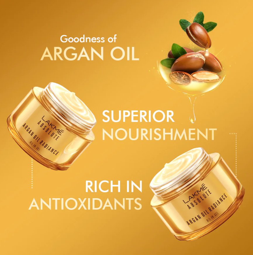 Picture of Lakme Absolute Argan Oil Radiance Oil-In-Gel -50 gm