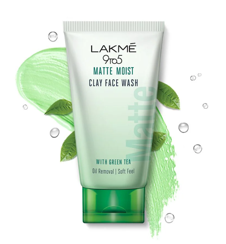 Picture of Lakme 9to5 Matte Moist Clay Facewash With Green Tea - 100 gm