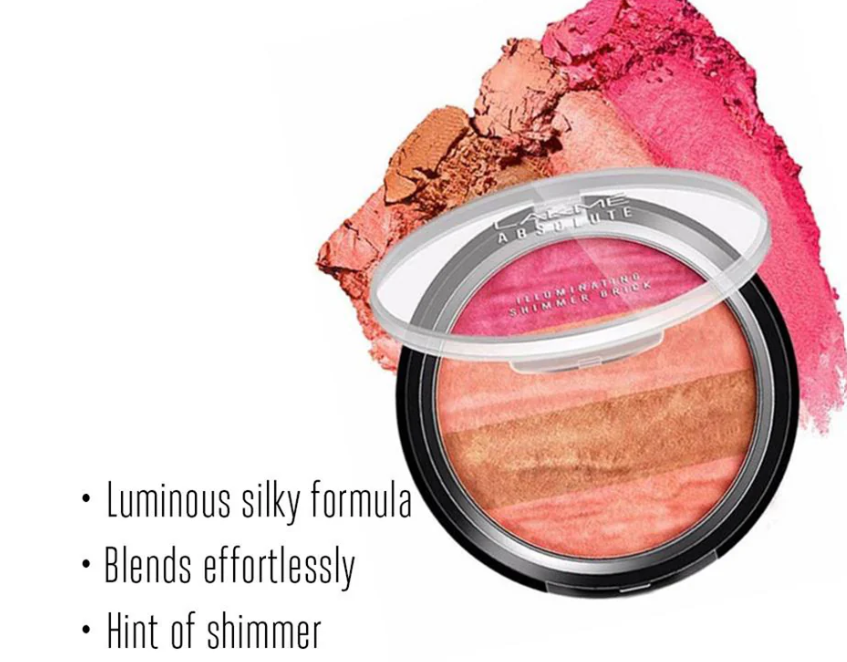 Picture of Lakme Absolute Illuminating Blush Shimmer Brick - 10 gm