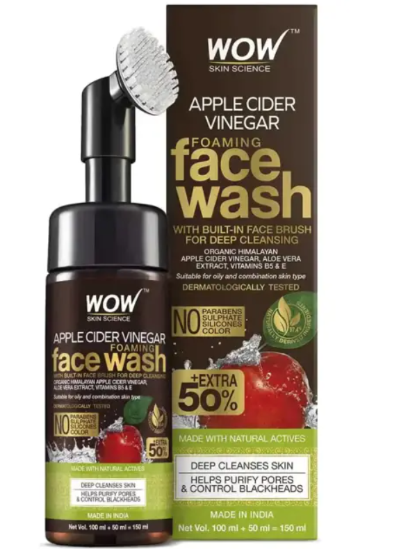 Picture of Wow Skin Science Apple Cider Vinegar Foaming Face Wash - 150 ML