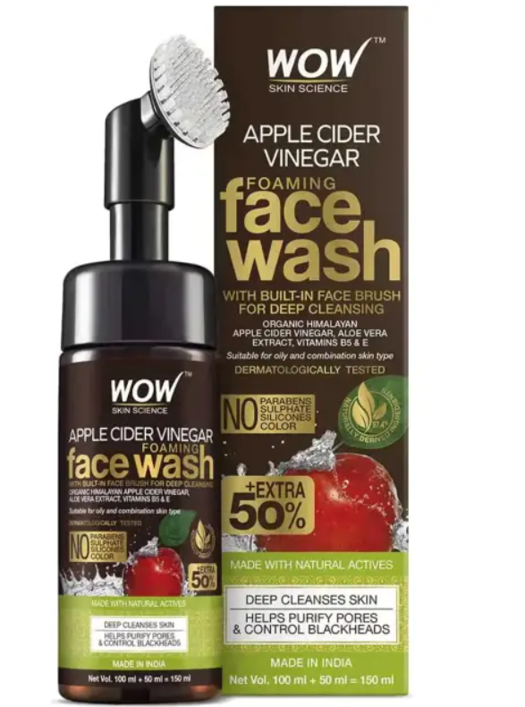 Show details for Wow Skin Science Apple Cider Vinegar Foaming Face Wash - 150 ML Picture of Wow Skin Science Apple Cider Vinegar Foaming Face Wash - 150 ML