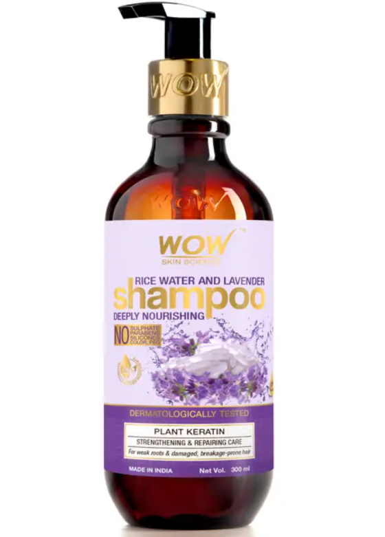 Show details for Wow Skin Science Rice Water And Lavender Shampoo - 300 ML Picture of Wow Skin Science Rice Water And Lavender Shampoo - 300 ML