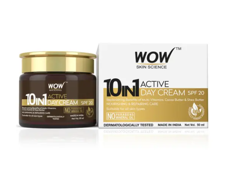 Picture of Wow Skin Science 10 In 1 Active Day Cream No Parabens & Mineral Oil Day Cream - 50 ML