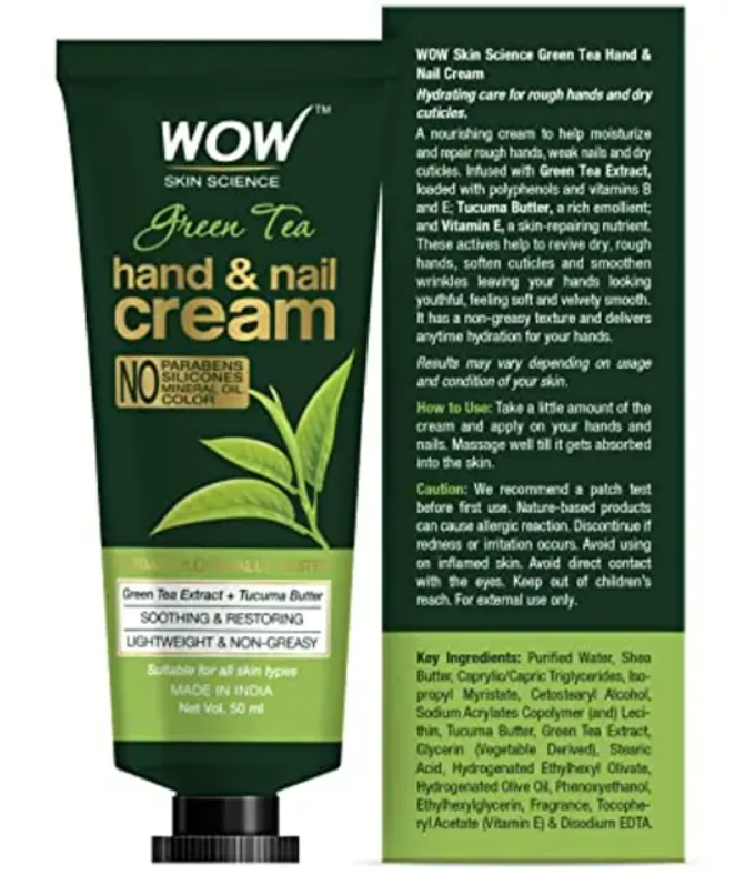 Picture of Wow Skin Science Green Tea Hand & Nail Cream - 50 ML
