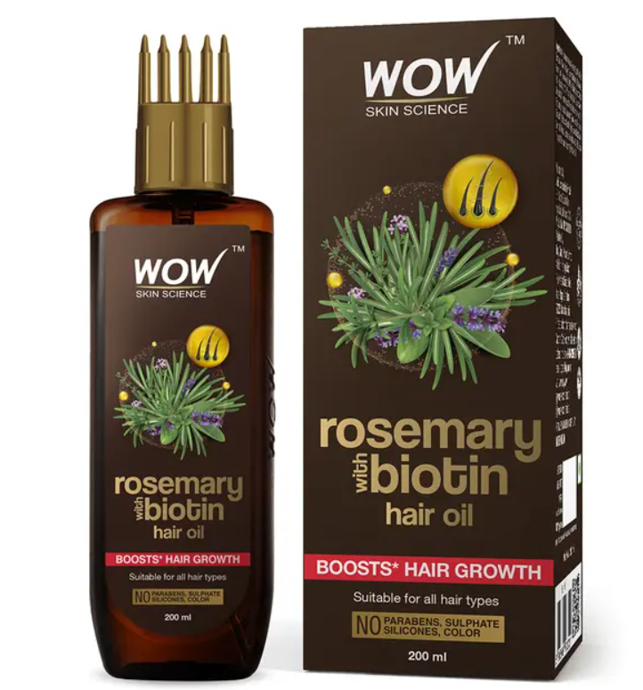Show details for Wow Skin Science Rosemary With Biotin Hair Oil - 200 ML Picture of Wow Skin Science Rosemary With Biotin Hair Oil - 200 ML
