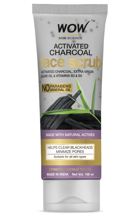 Show details for Wow Skin Science Activated Charcoal Face Scrub - 100 ML Picture of Wow Skin Science Activated Charcoal Face Scrub - 100 ML
