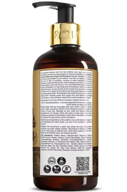 Picture of Wow Skin Science Moroccan Argan Oil Shampoo - 300 ML