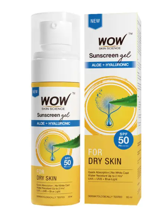 Picture of Wow Skin Science Sunscreen Gel For Dry Skin SPF 50 PA++++ - 50 ML