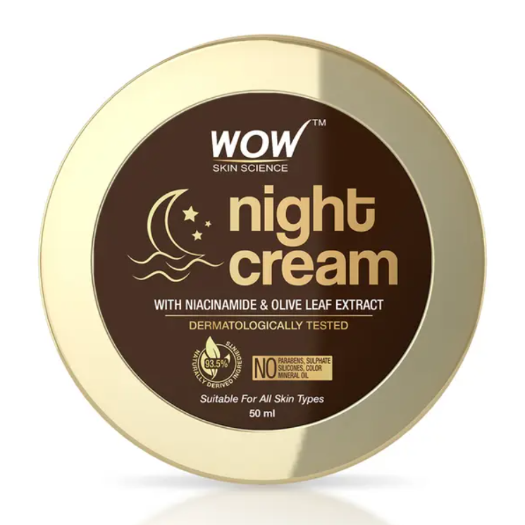 Picture of Wow Skin Science Night Cream With Niacinamide & Olive Leaf Extract - 50 ML 