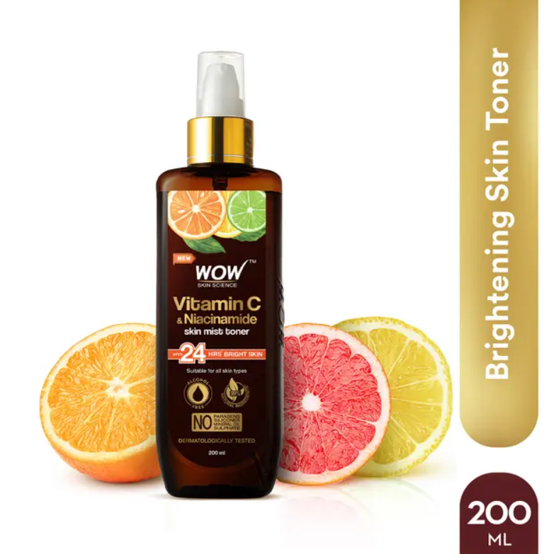 Show details for Wow Skin Science Vitamin C And Niacinamide Skin Mist Toner - 200 ML Picture of Wow Skin Science Vitamin C And Niacinamide Skin Mist Toner - 200 ML