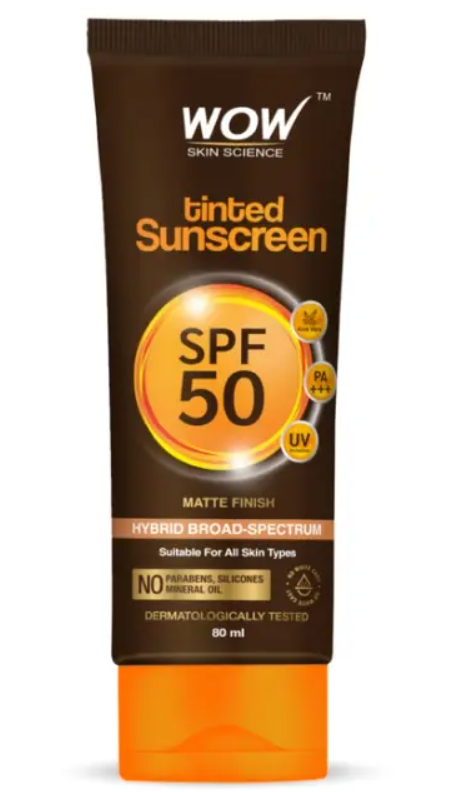 Show details for Wow Skin Science Tinted Sunscreen SPF 50 PA+++ - 80 ML Picture of Wow Skin Science Tinted Sunscreen SPF 50 PA+++ - 80 ML