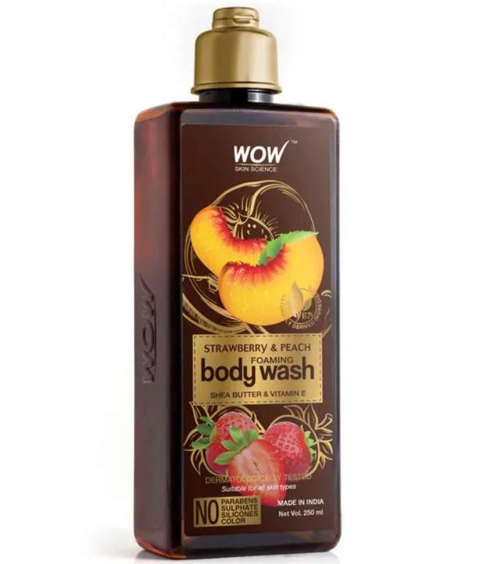 Picture of Wow Skin Science Strawberry & Peach Foaming Body Wash - 250 ML