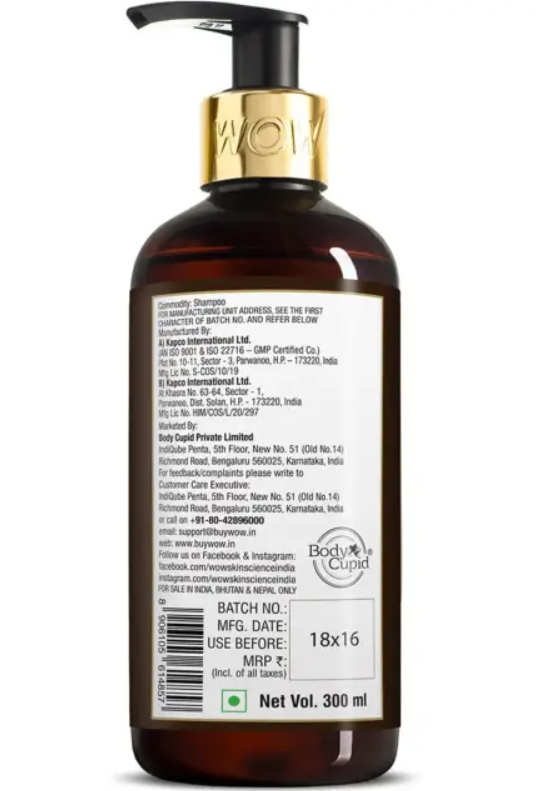 Picture of Wow Skin Science Active 10 In 1 Shampoo - 300 ML