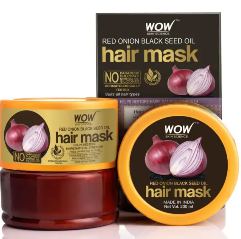 Show details for Wow Skin Science Red Onion Black Seed Oil Hair Mask - 200 ML Picture of Wow Skin Science Red Onion Black Seed Oil Hair Mask - 200 ML