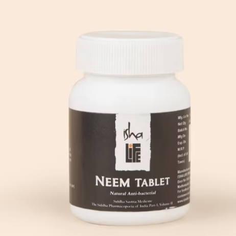 Picture of Isha Life Neem Tablets (60pcs). Good for daily detox.