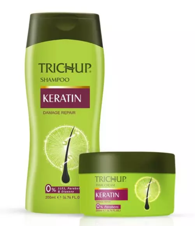 Show details for Trichup Keratin Shampoo & Cream - 200ML+200ML Picture of Trichup Keratin Shampoo & Cream - 200ML+200ML